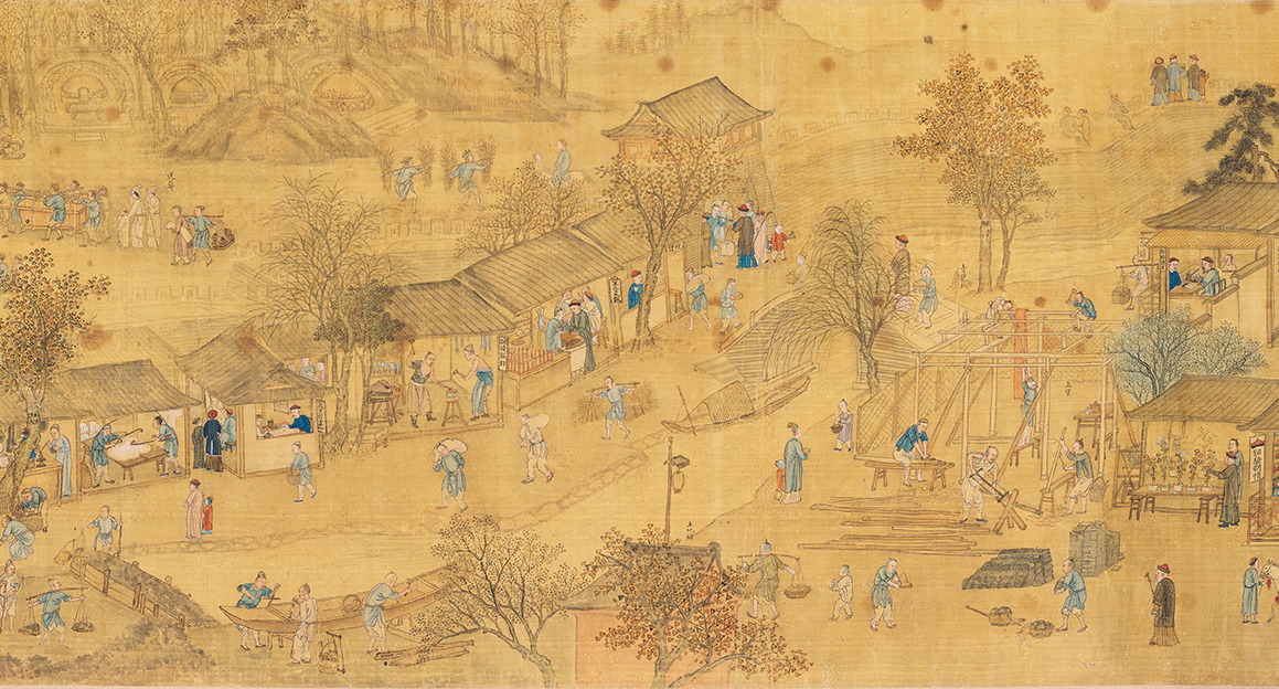 《杭州四季风俗》手卷(局部)