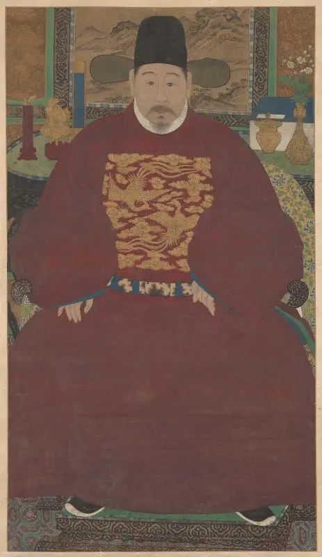 《文官坐像》,明晚期(1550-1644),立轴,纸本设色