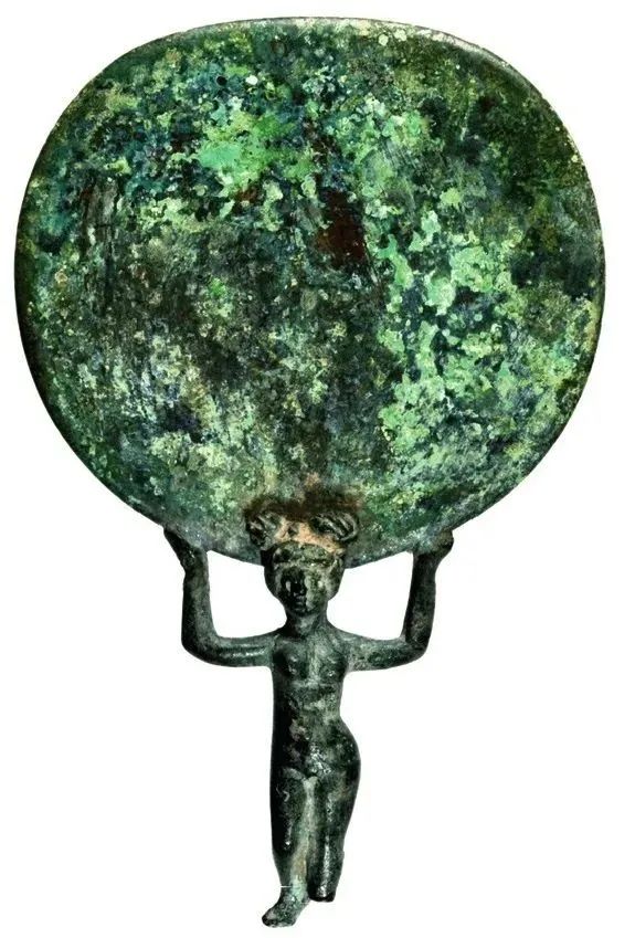 青铜镜 公元前1世纪初 阿富汗出土 日本平山郁夫丝绸之路美术馆藏