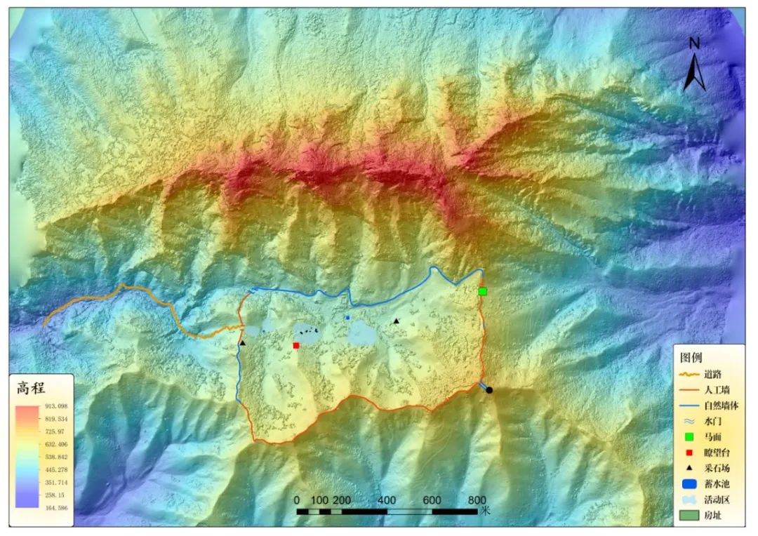 赤山山城高程模型