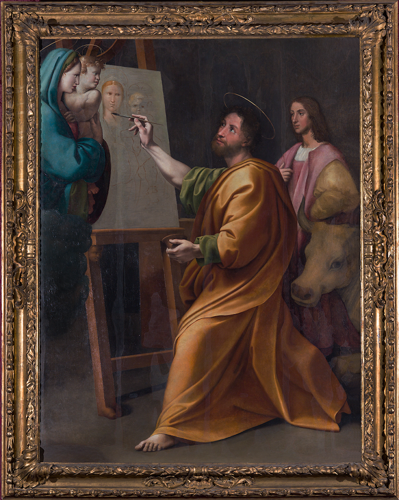 拉斐尔《圣路加在拉斐尔面前绘画圣母子像》