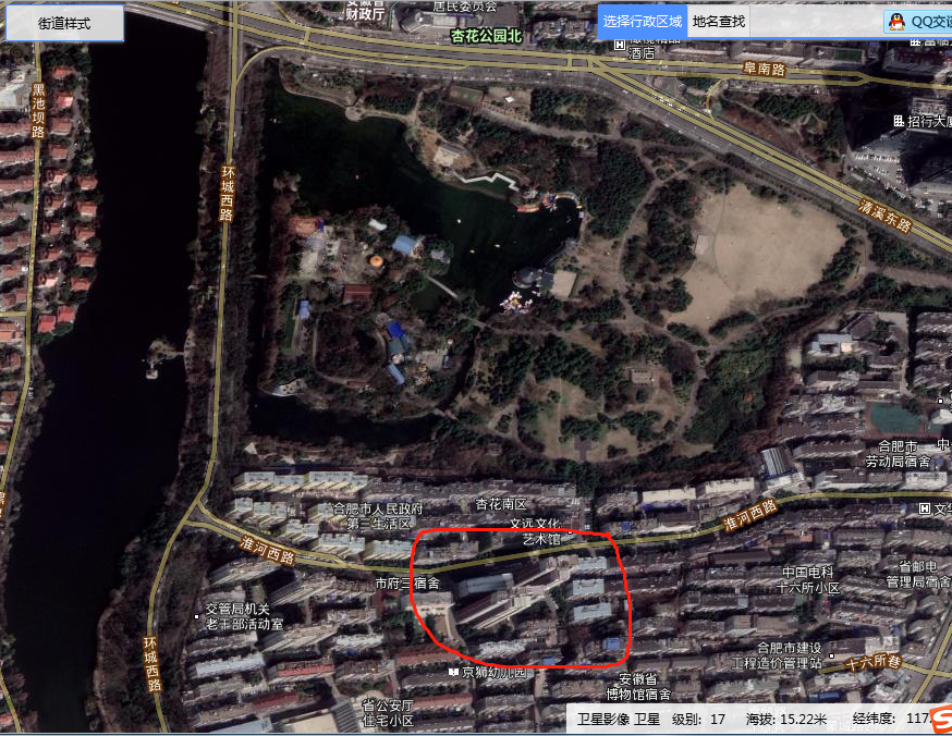 藏舟浦一带的卫星图