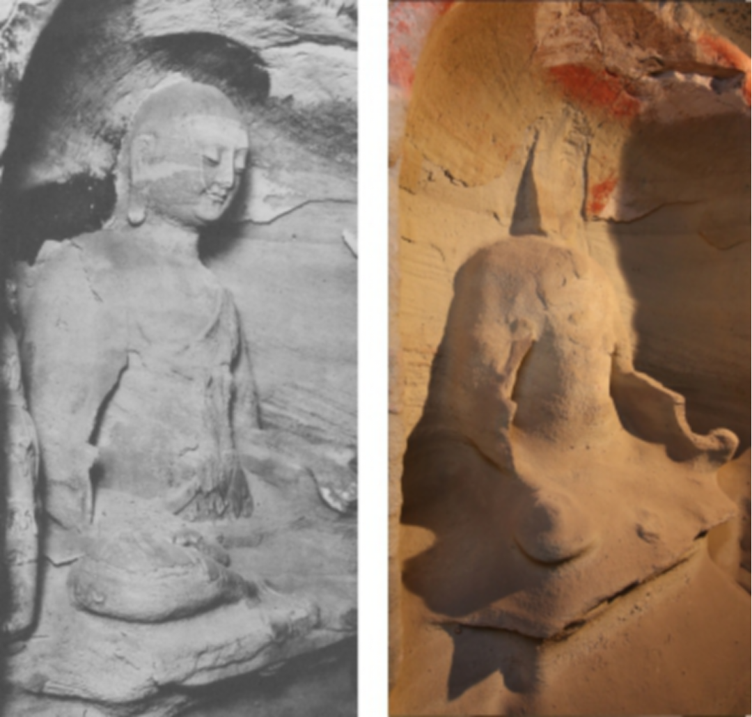 佛身所在的位置对比 有纪年、造像保存较好的第八窟