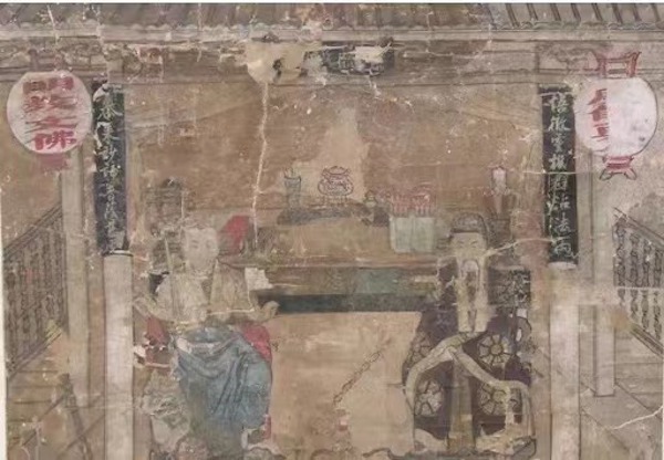 福州浦西福寿宫清代度师真人明代文佛挂轴,度师真人即林瞪,杨富学摄