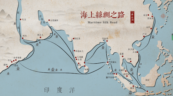 唐代丝绸之路路线图,翼博(图片来自网络)