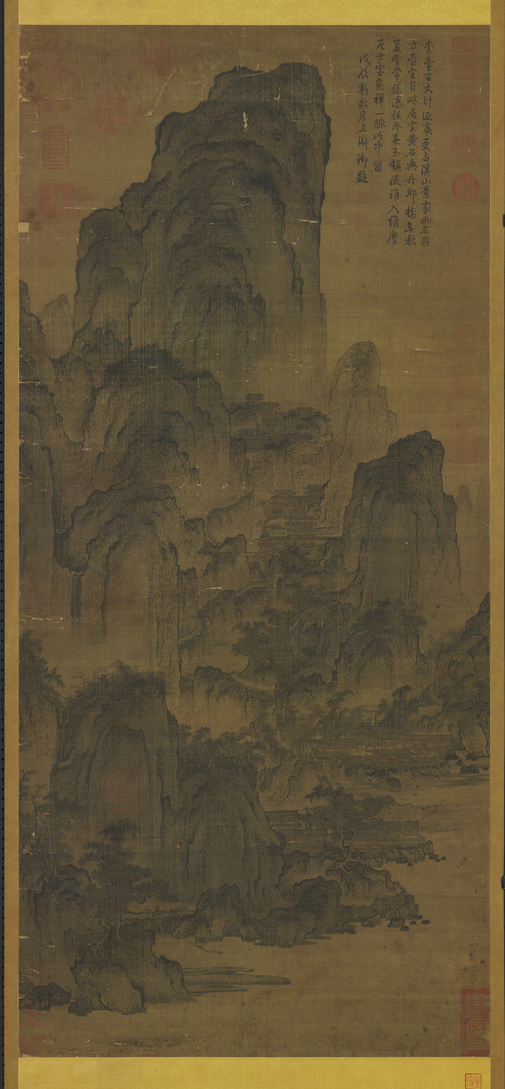 宋 燕文贵《溪山楼观》台北故宫博物院藏