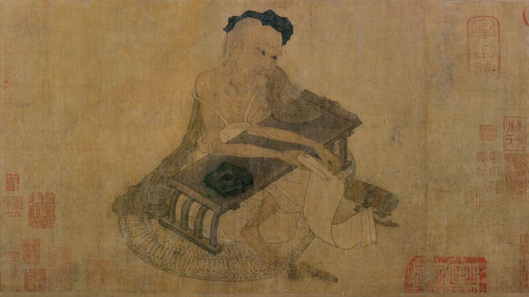 唐 王维 《伏生授经图》阿部藏品 (非本次展品)