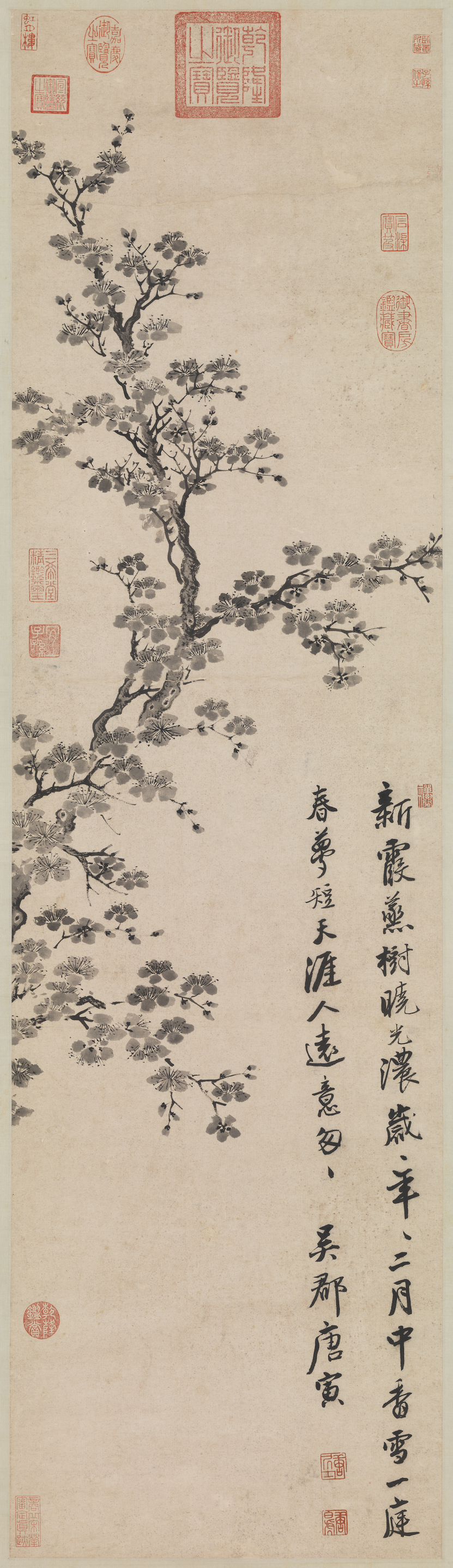 明 唐寅《杏花图》台北故宫博物院藏
