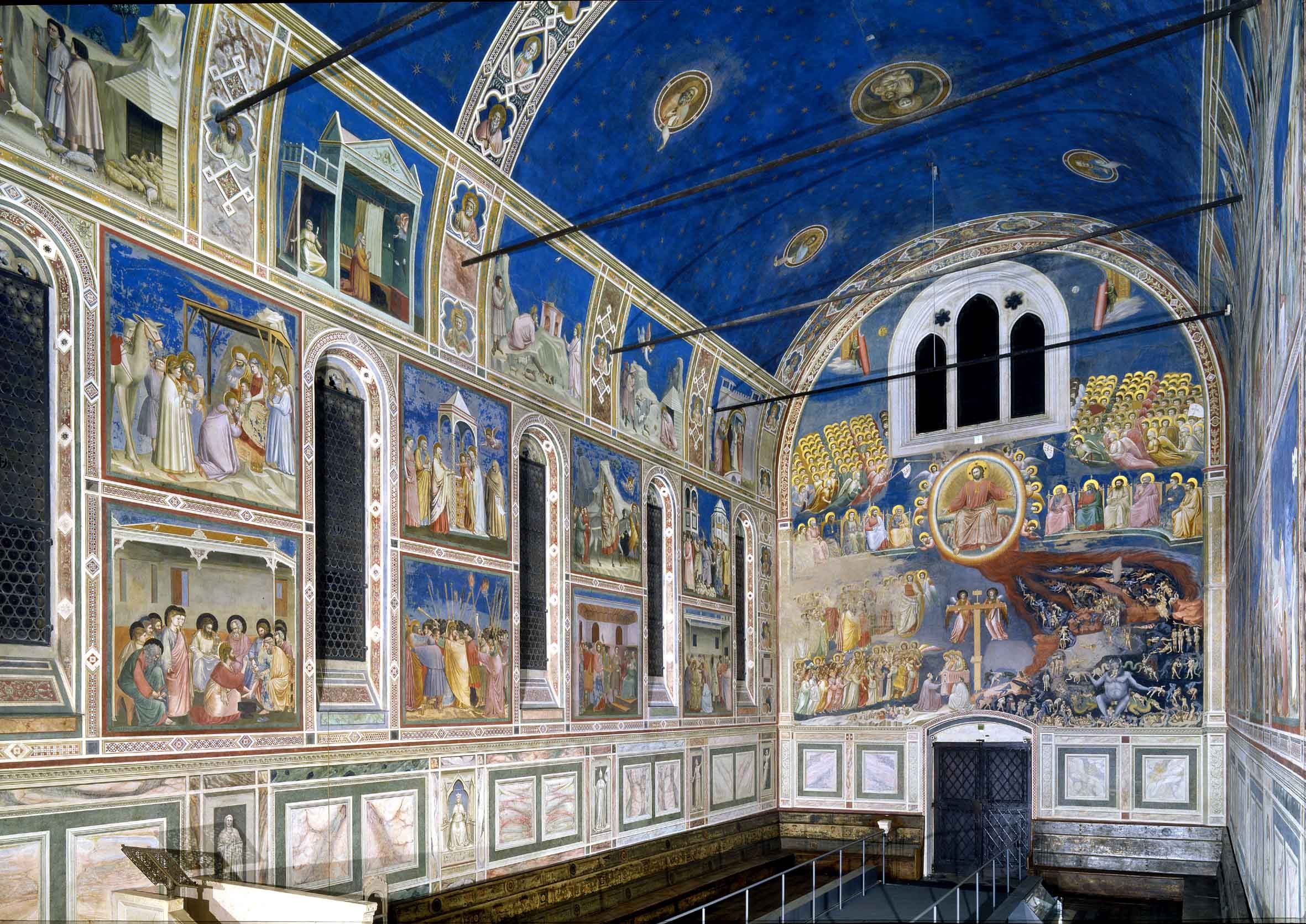 乔托在斯克洛维尼礼拜堂绘制的壁画 afar.com图