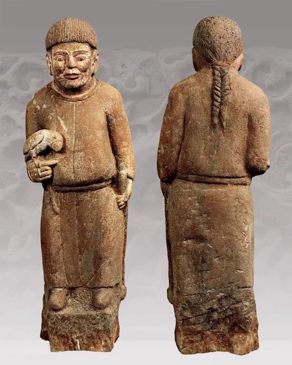 唐代靺鞨石俑(辽宁朝阳唐墓出土)