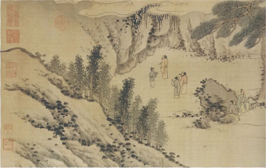 明 沈周《碧山吟社图》局部,首都博物馆藏