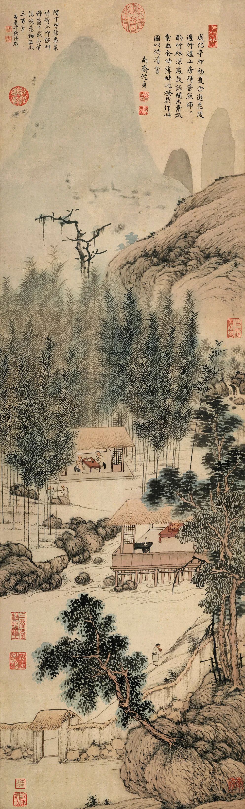 明 沈贞《竹炉山房图》,辽宁省博物馆藏