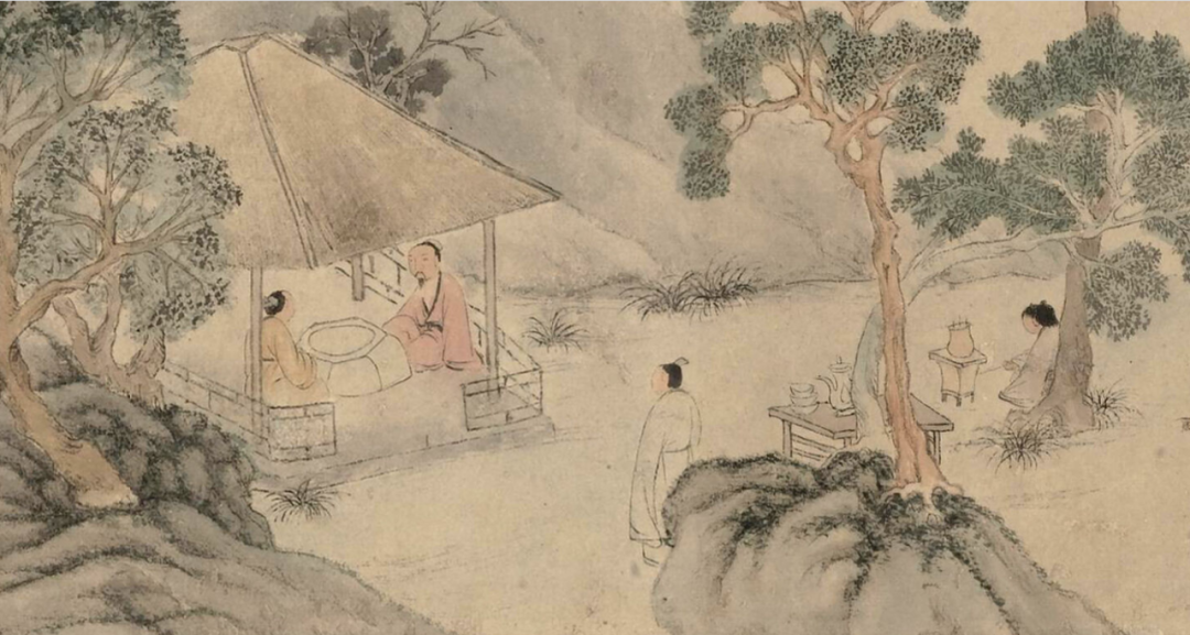 明 文徵明《惠山茶会图》局部,上海博物馆藏