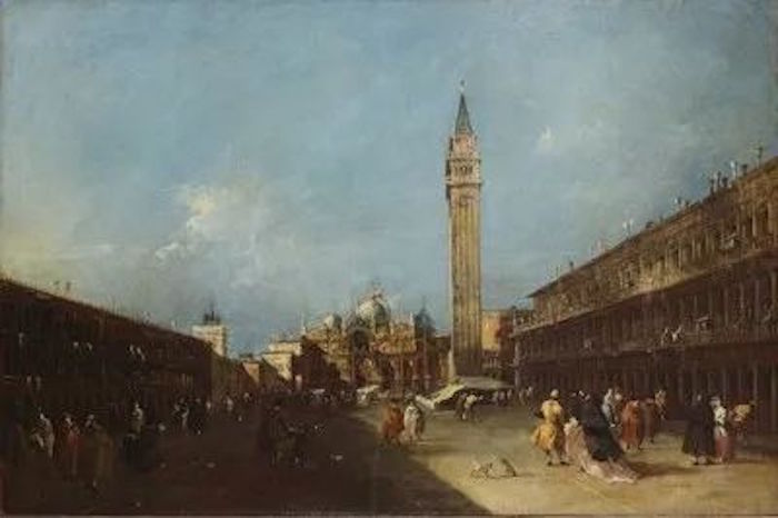 《圣马可广场朝向大教堂》 弗朗西斯科·瓜尔迪 1760-1770年 布面油画 ©Fondazione Accademia Carrara, Bergamo