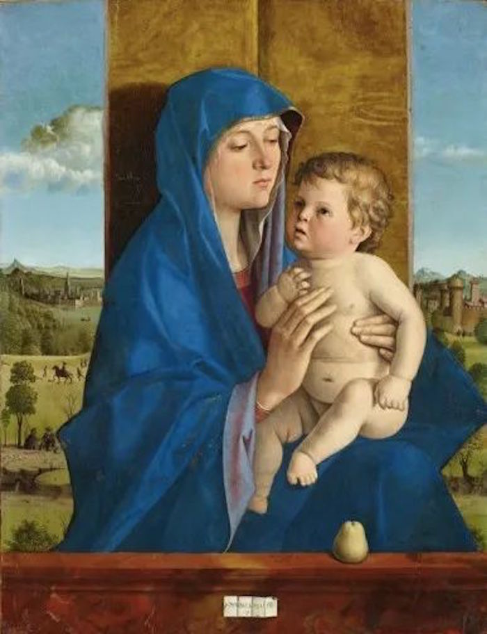 《圣母子》 乔瓦尼·贝利尼 1487年 木板蛋彩画 ©Fondazione Accademia Carrara, Bergamo