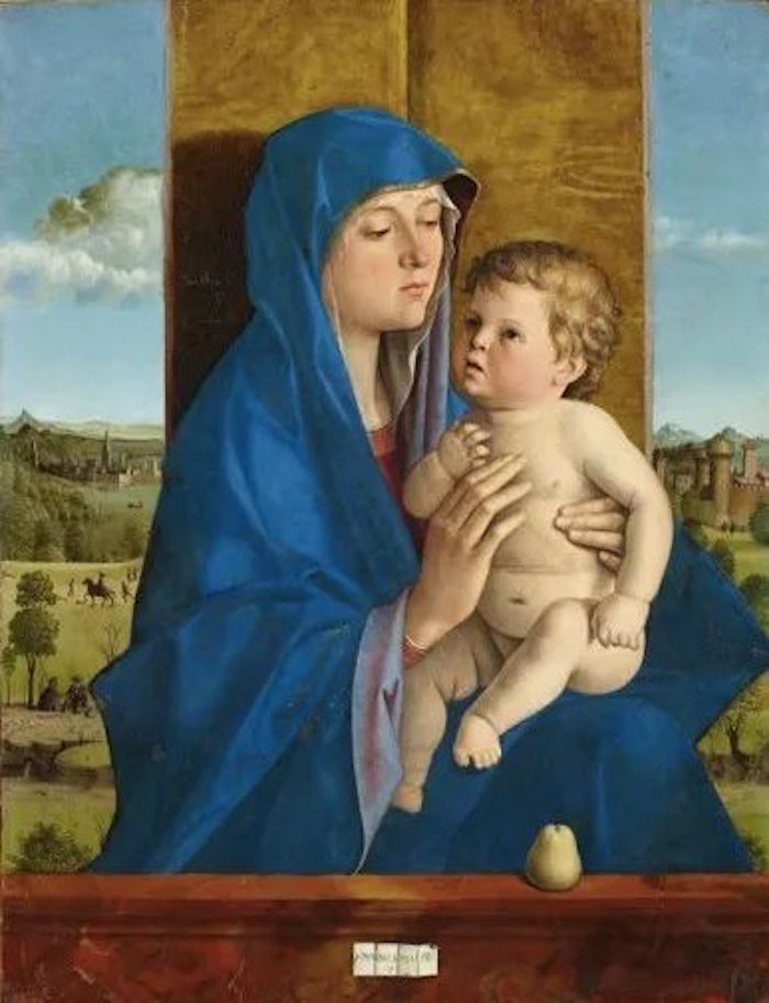 《圣母子》 乔瓦尼·贝利尼 1487年 木板蛋彩画 ©Fondazione Accademia Carrara, Bergamo