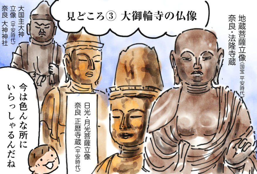 展览部分佛像的插画版本。