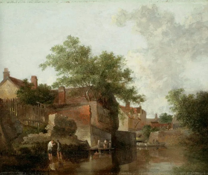 约翰·克罗姆，《新磨坊：涉水者》，约1812年