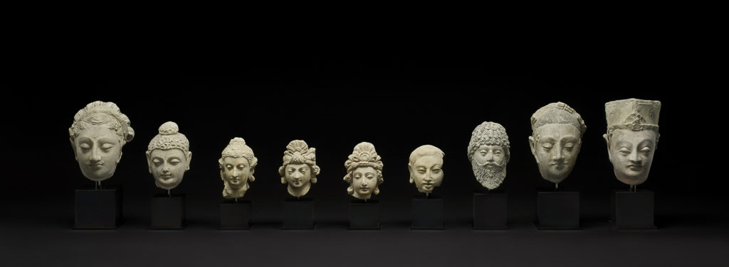 四世纪到六世纪的佛头雕像的一批佛头雕像