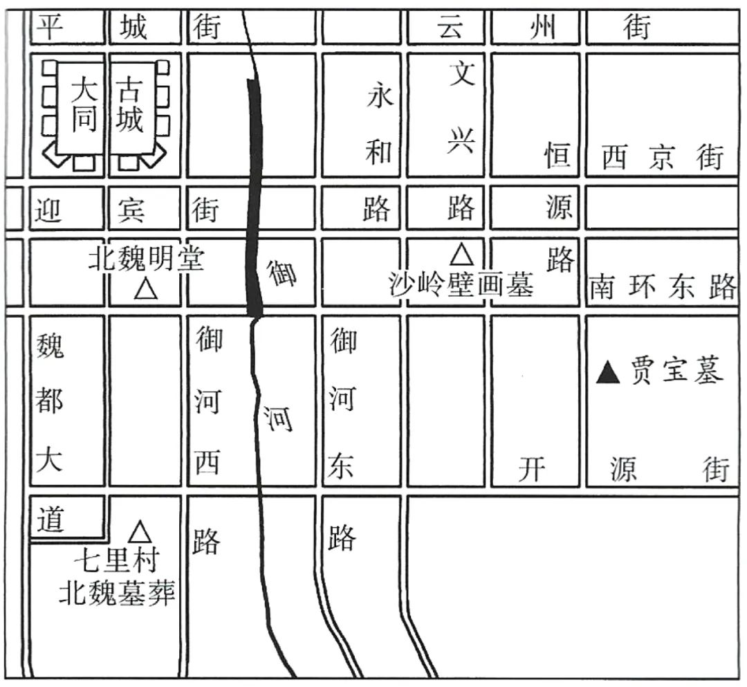 墓葬位置示意图