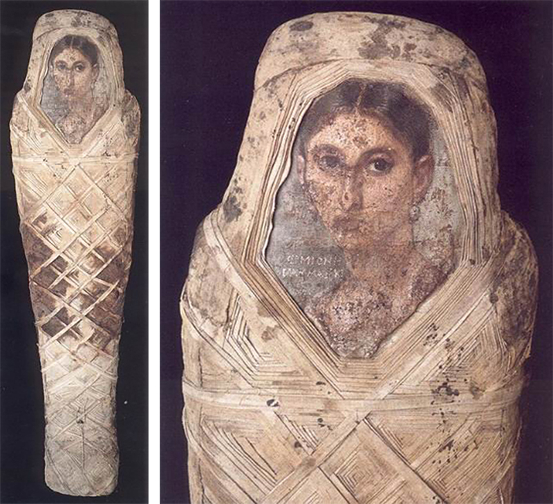 图四 赫尔米奥娜（Hermione）的肖像，约公元1世纪，剑桥大学格顿学院