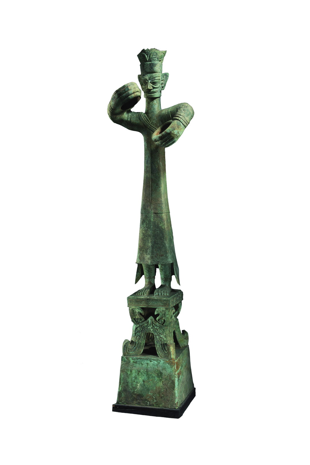 立人像（复制品）商 铜 三星堆博物馆藏