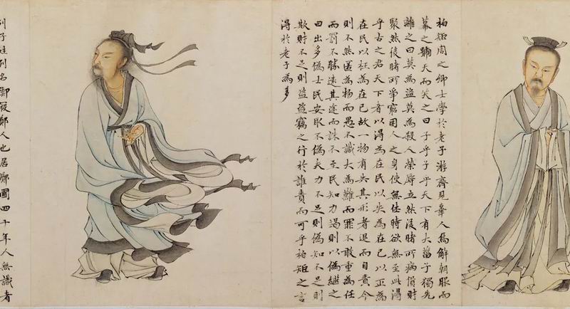 元 华祖立 《玄门十子图卷(局部)》,沈同樾、顾榴、顾佛、顾笃璋、顾笃瑄、顾笃球1959年捐赠。