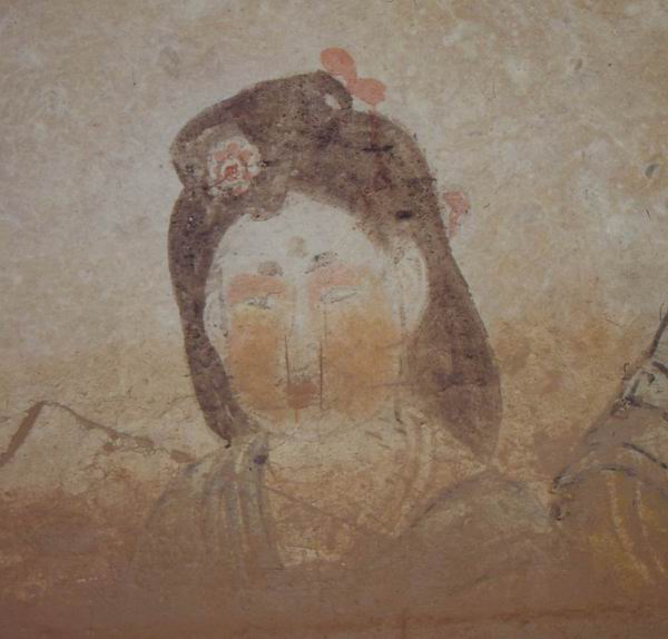 唐代李宪(679年-742)墓壁画中面妆基本保存完好的女吏