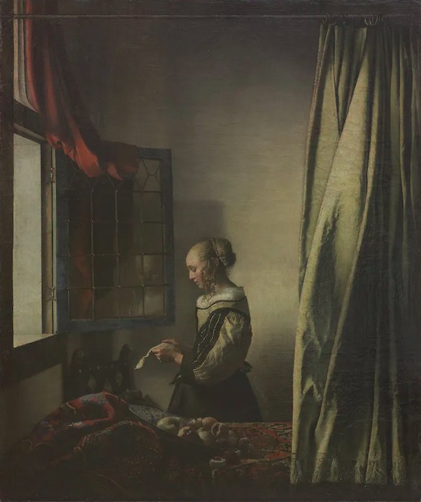 维米尔,《窗边读信的女孩》 (修复前,1657-1659), Photo- Klut/Estel,© SKD