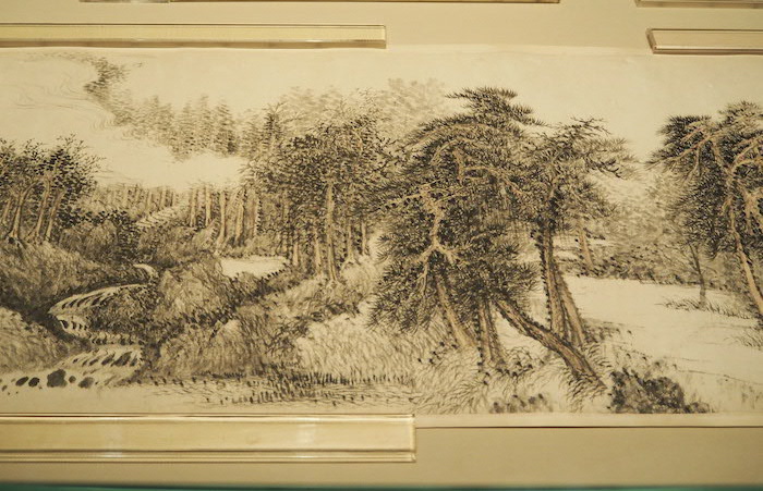 过云楼旧藏清王翚《黄鹤传灯图卷》（局部）