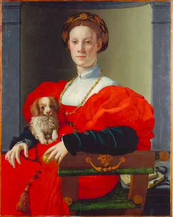 布龙齐诺,《女子和小狗》,约1532-1533