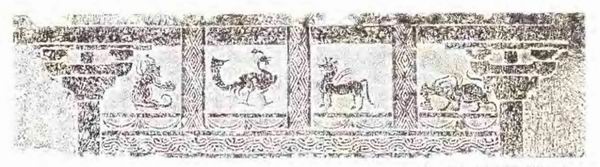 图一六 山东前凉台墓墓门下横额画像拓片