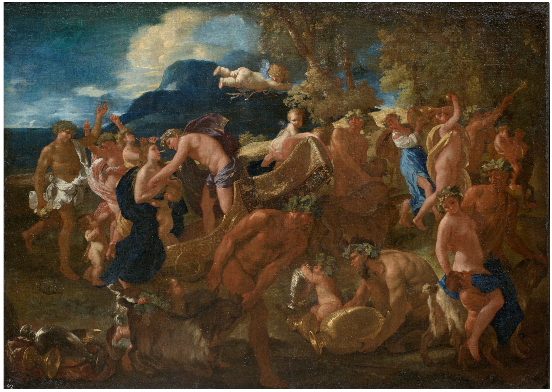 普桑，《酒神与阿里阿德涅》，1625-1626，西班牙普拉多博物馆藏