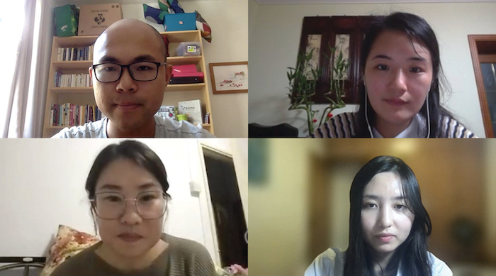 加拿大英属哥伦比亚大学林威宇(上左)、德国慕尼黑大学王蓓儿(上右),中国计量大学王珺讲师(下左)、美国哥伦比亚大学徐采扬(下右)