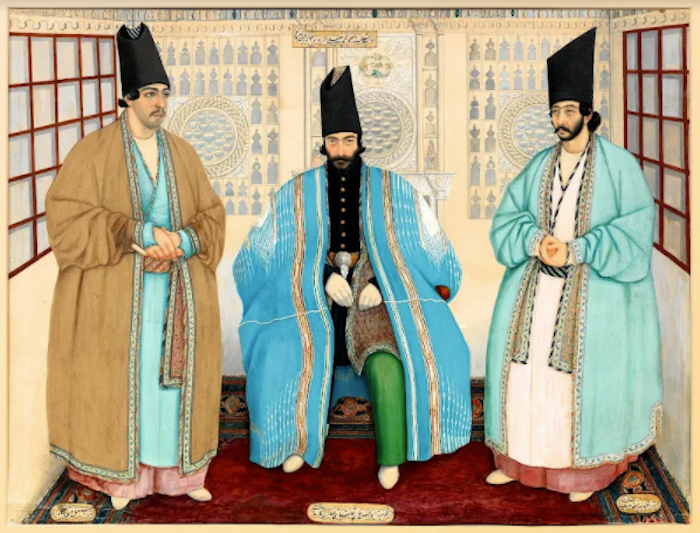 恺加王朝王子阿利库利·米尔扎和他的随从（马利克国家博物馆供）