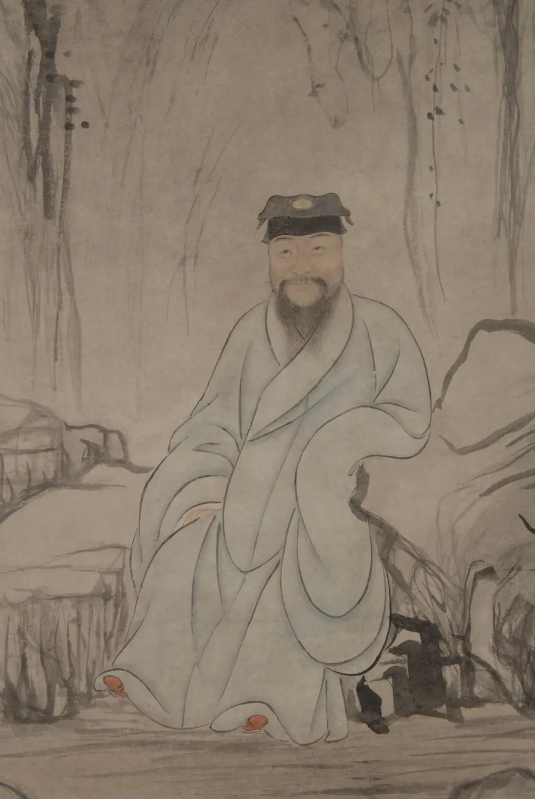 顾梦游像 曾鲸 纸本设色 105cm×45cm 明 南京博物院藏