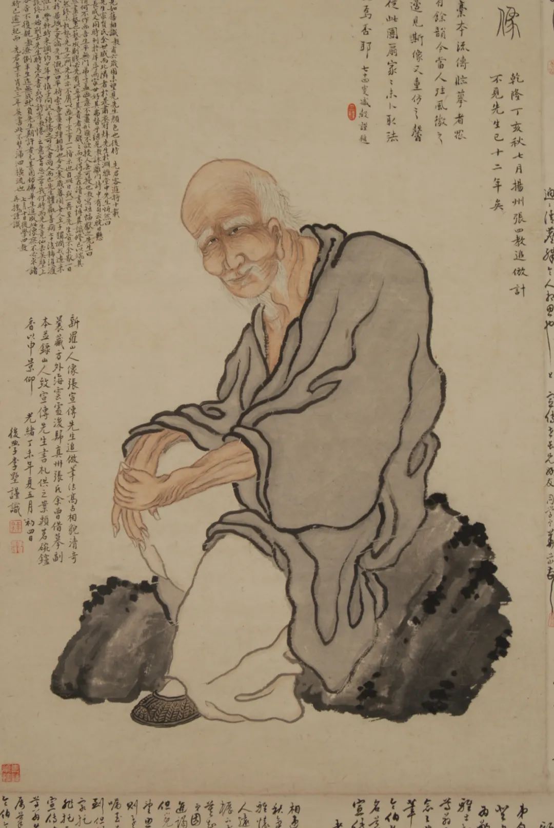摹张四教绘华秋岳像 李墅 纸本设色 101.4cm×51.9cm 清 南京博物院藏
