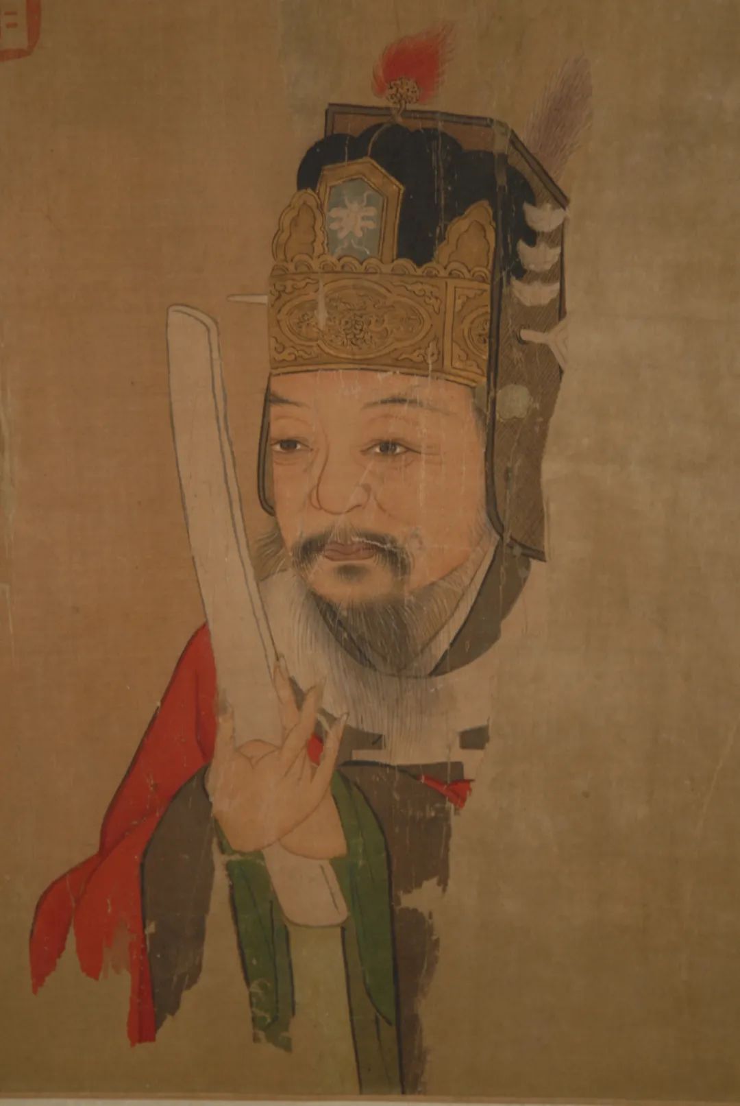 范仲淹画像 佚名 纸本设色 28.9cm×25.4cm 明 南京博物院藏