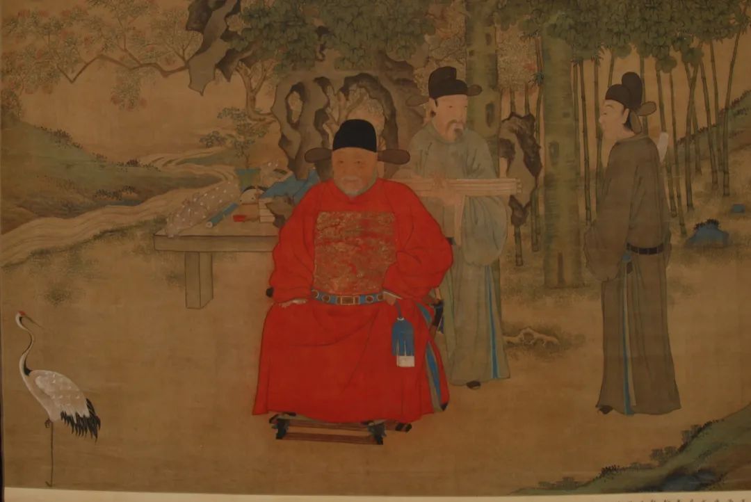 沈度乐琴书处图肖像 佚名 绢本设色 74cm×112.6cm 明 南京博物院藏