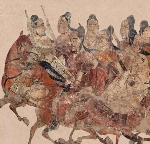 山西太原北齐娄睿墓壁画人物