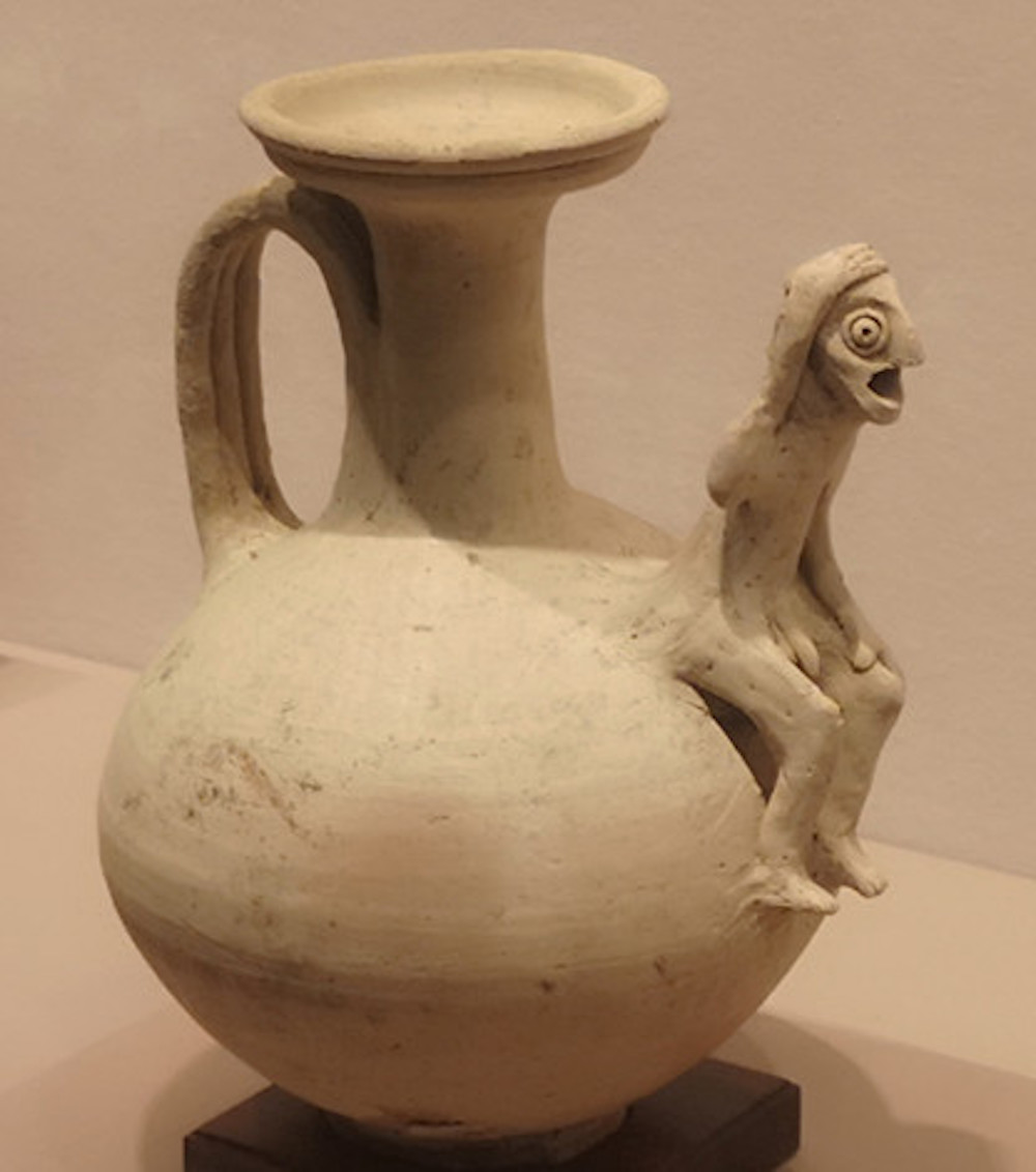 公元前1800年叙利亚的人像注口壶 