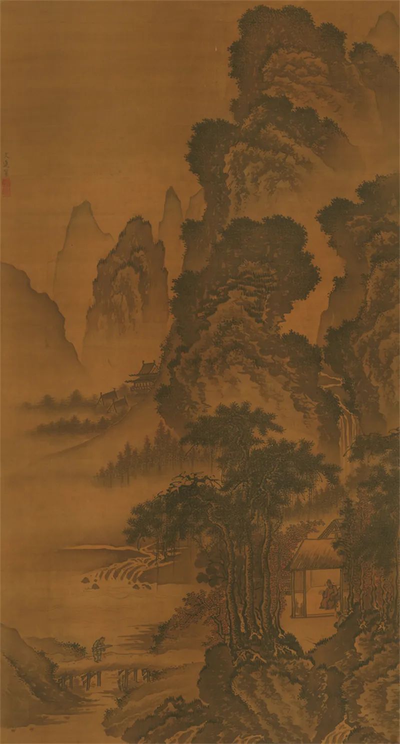 明代 戴进 溪堂诗意图