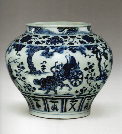 元 青花鬼谷子下山图罐 英国Eskenazi.Ltd.提供
