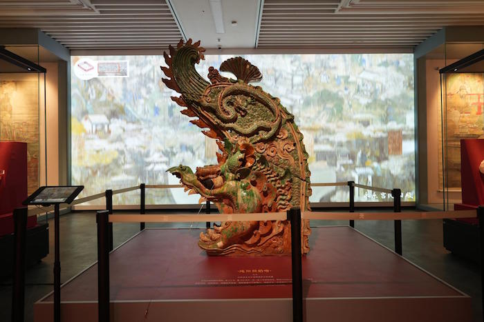 展厅现场,文物与数字多媒体