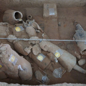 秦兵马俑一号坑新发现25件陶俑，包含将军俑、中级军吏俑