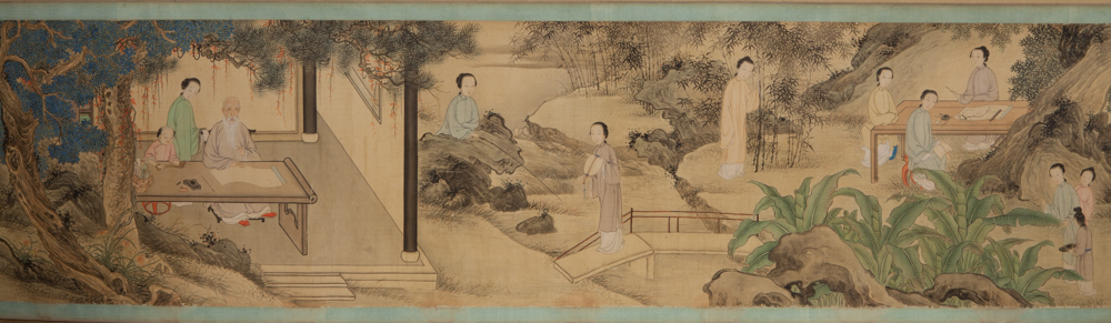 尤诏、汪恭 《随园湖楼请业图卷》 清(1644—1911)苏州博物馆 藏