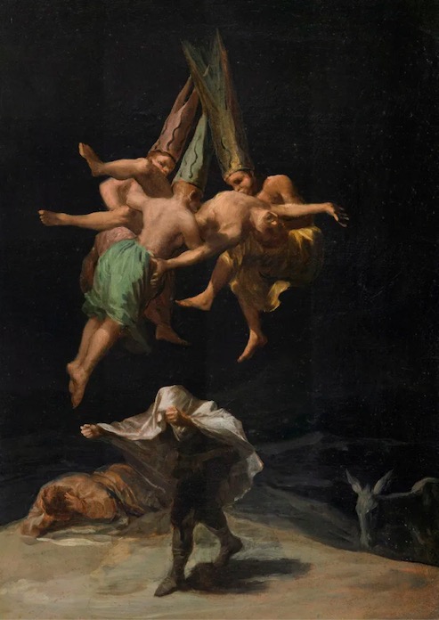 戈雅,《女巫的飞行》,1798年,普拉多博物馆藏