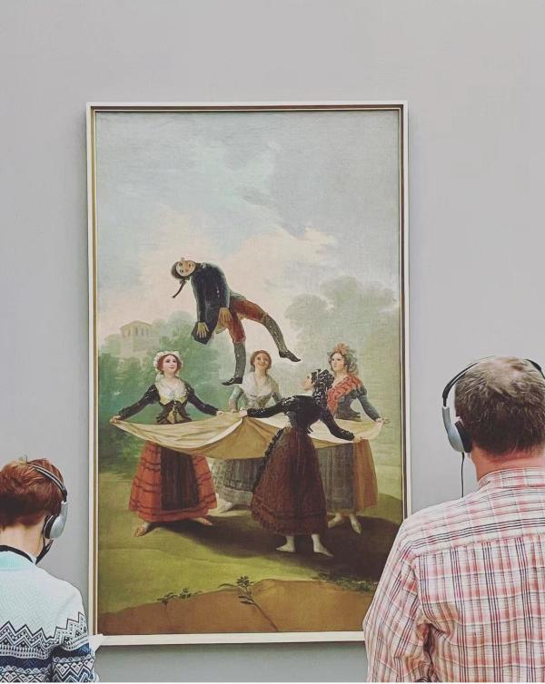 展览现场，戈雅作品《稻草人》（1792年）​​​​​​