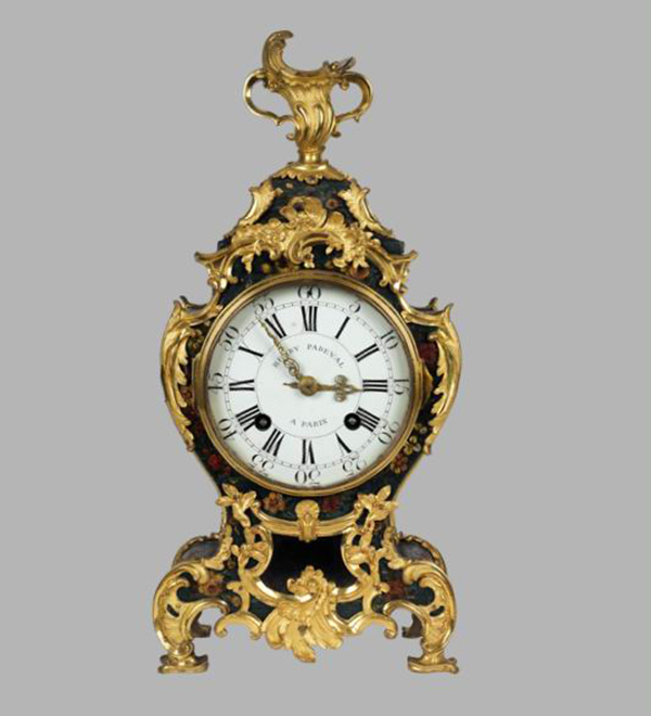 彩漆镶铜饰座钟 法国  18世纪 避暑山庄博物馆藏
