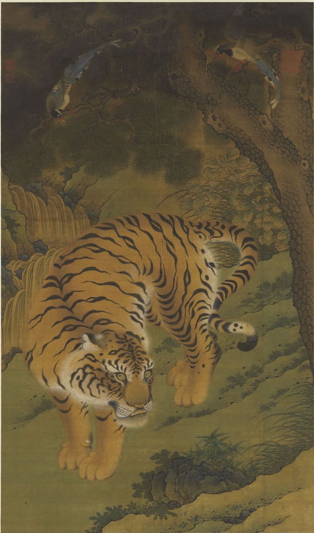 元人画虎 轴 台北故宫博物院藏